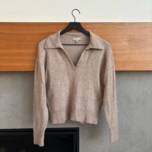 J. Crew Collared V-neck sweater in Supersoft yarn, Size XS